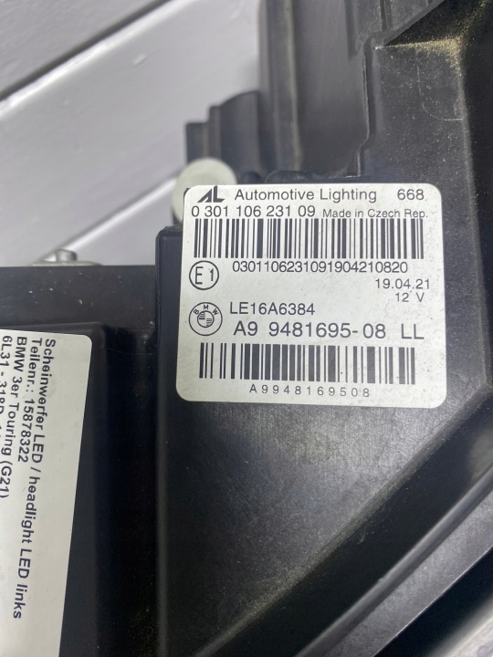 фото №6, Фара led bmw 3 g20 g21 9481695 9481696