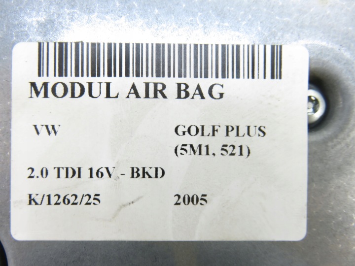 фото №5, Модуль подушка  vw golf plus 5m1, 521 1k0909605e