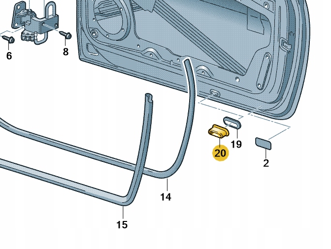 фото №2, Новая оригинальная заглушка дверь 1q0831469