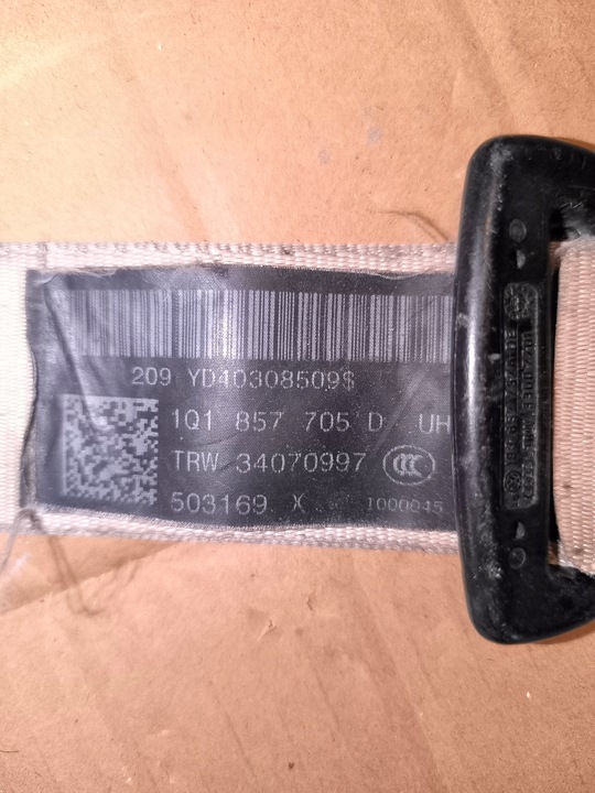 фото №5, Vw eos 1q pas безпеки переднє лівий 1q1857705d