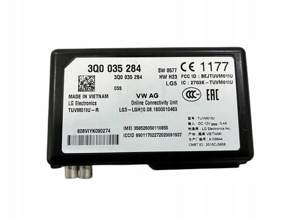 фото №1, Vw passat b8 модуль online 3q0035284