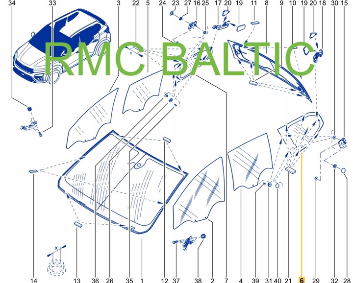 фото №16, Стекло кузовная левый зад dacia jogger 2023