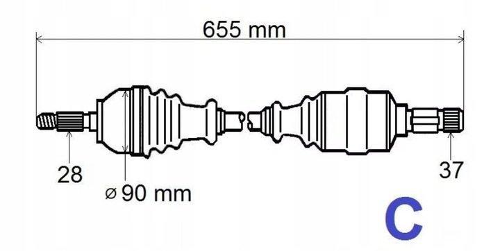 фото №2, Полуось приводная c c5 iii,c6 2.2hdi 06 левая 3272wg