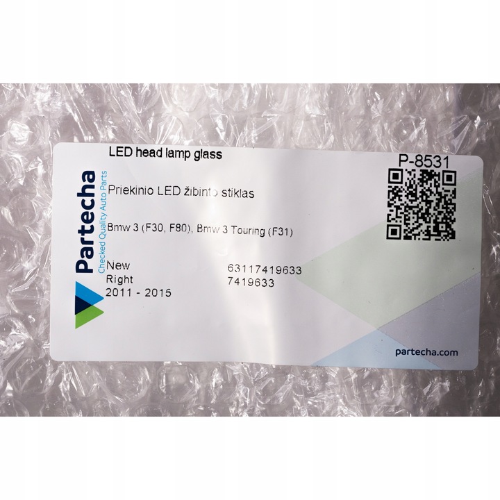 фото №6, Bmw 3 f30 bi-xenon стекло фара 63117419633