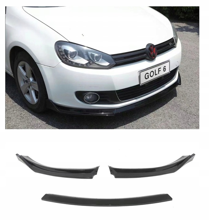 фото №1, Сплиттер накладка спойлер vw golf mk 6 vi spliter спойлер перед volkswagen