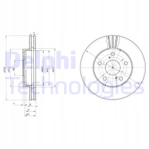 фото №2, Диски тормозные toyota previa delphi bg2906