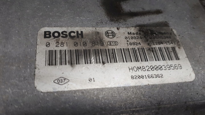 фото №9, 0281010819 компьютер renault scenic i fl 1.9 dci