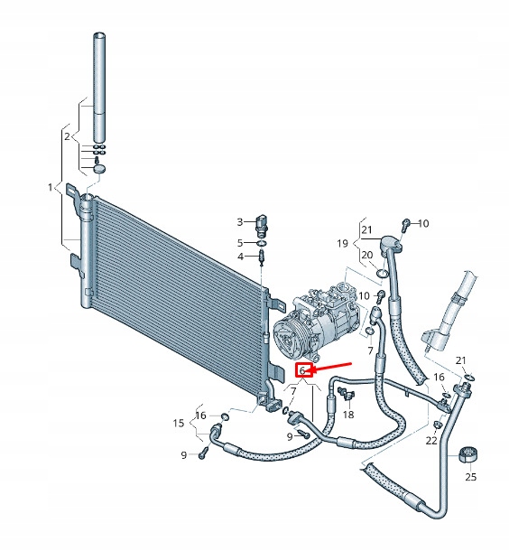 фото №1, Audi a6 c8 a/c refrigerant line 4k0816721eg оригинал
