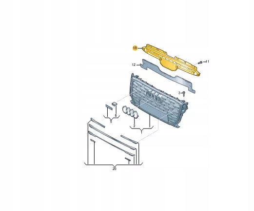 фото №9, Audi q2 ga передній бампер striker plate 81a853037 oem
