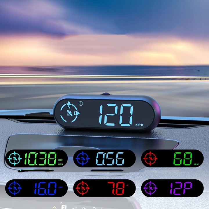 фото №9, Многофункциональный спидометр gps hud цифровой