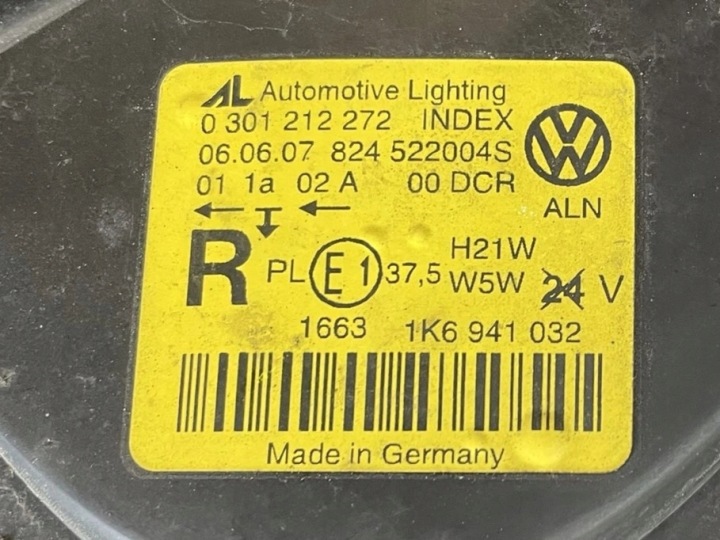 фото №12, Фара права перед права передня ксенон vw golf v 5 1k6941032 eu