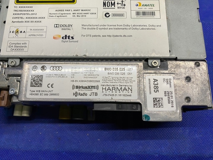 фото №8, Audi a4 a5 8w считыватель навигации блок управления harman кардон mmi 8w0035025