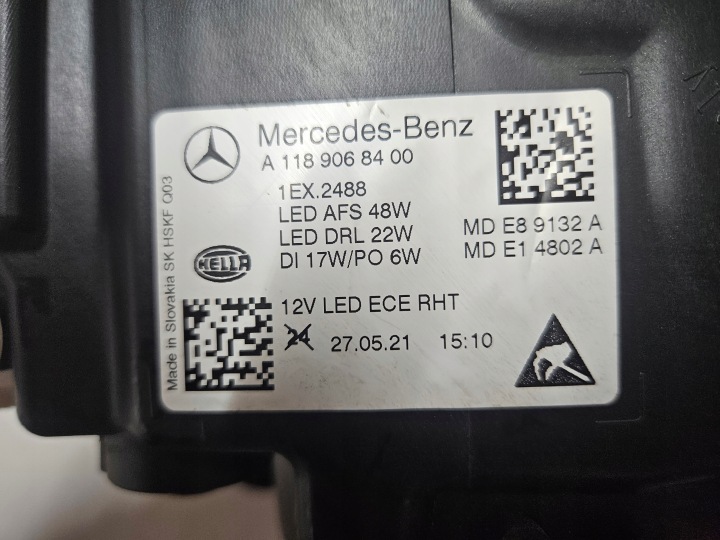 фото №7, Mercedes w118 cla фара передняя правая полный led a1189068400 bdb