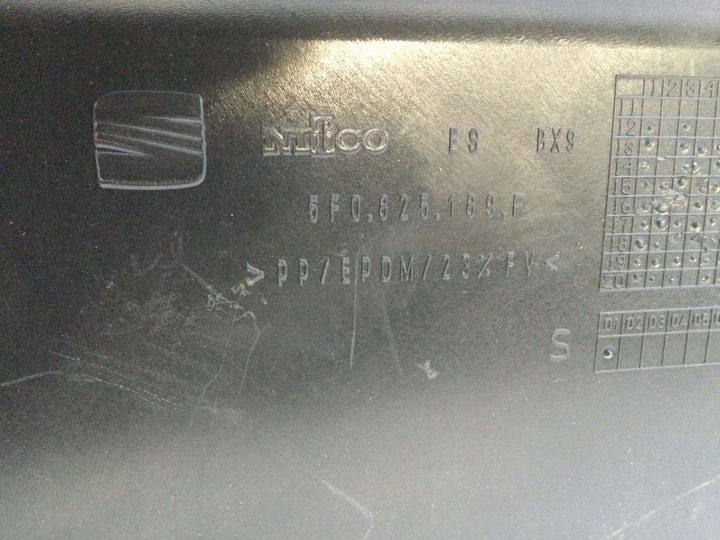 фото №6, Ползун бампера заднего зад seat leon 5f 5f0825189f