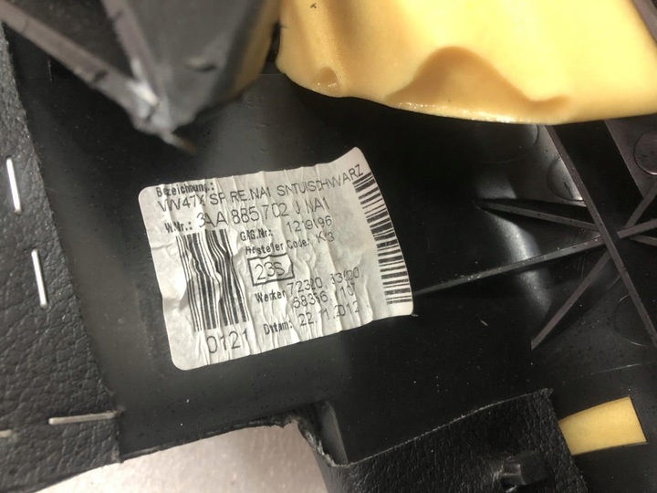 фото №10, Боковина сидіння правий 3aa885702j vw passat b7 sedan