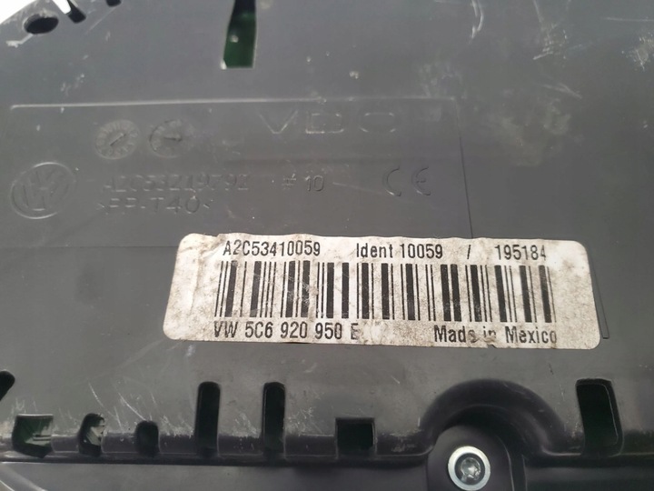 фото №8, Volkswagen jetta vi 5c6920950e перед сторона левая спидометр, приборы