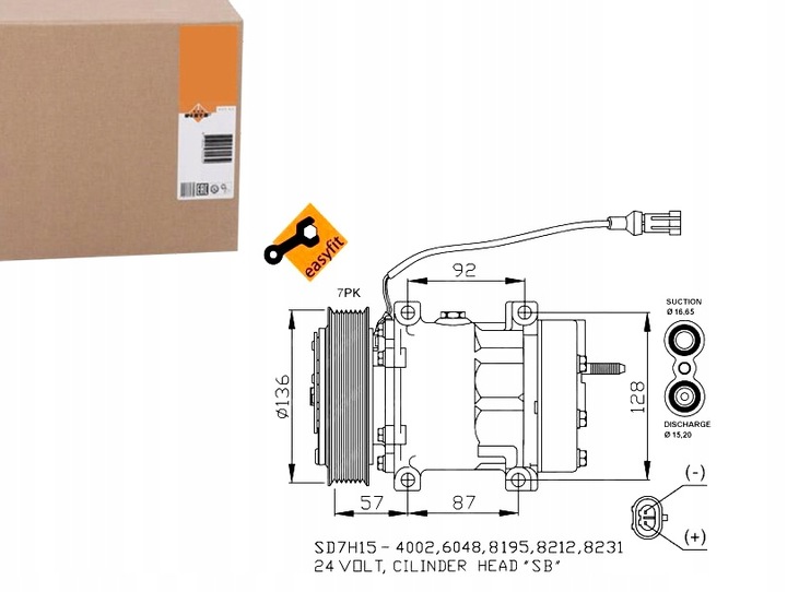 фото №1, Nrf компрессор кондиционера daf cf 85 xf 105 mx265-