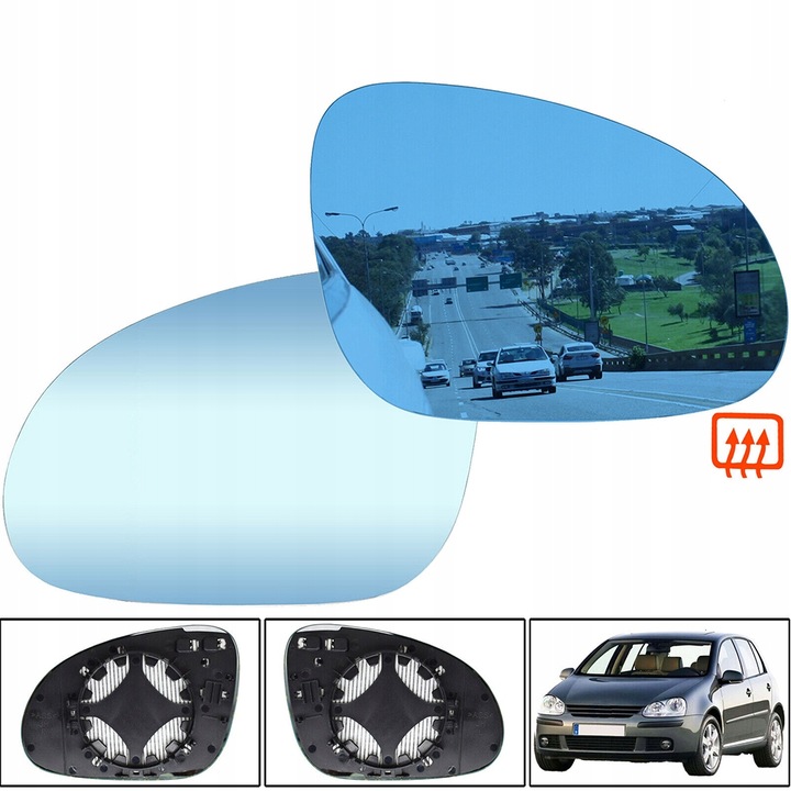 фото №13, Вкладка скло дзеркало ліві з підігрівом vw eos golf 5