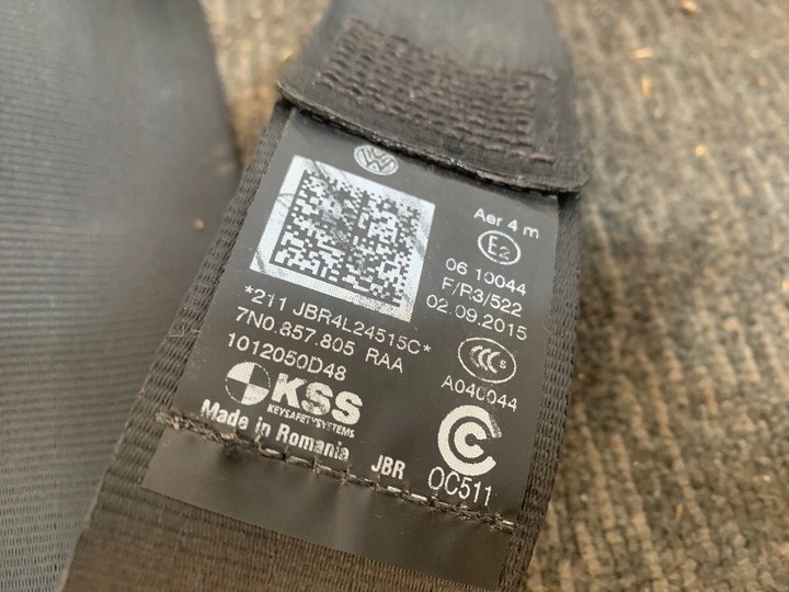 фото №14, Seat alhambra ii 7n vw sharan ремені зад задні комплект 2 ряд оригінал європа