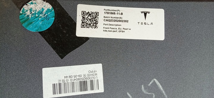 фото №13, Tesla модель 3 hl highland 23- бампер перед переднее 1781565-11-b