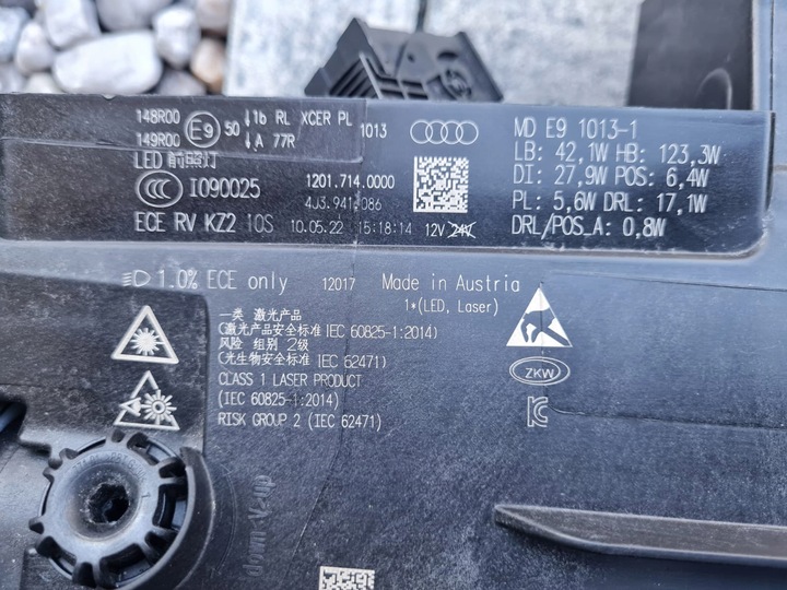 фото №11, Audi e tron gt rs 4j3 лампа правая перед полный led laser 4j3941086