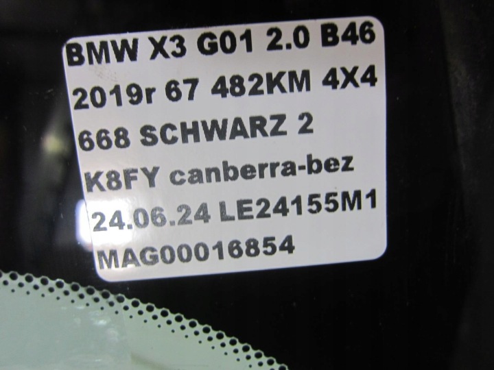 фото №12, Bmw x3 g01 19r стекло передняя перед лобовое оригинал connected 51319466384