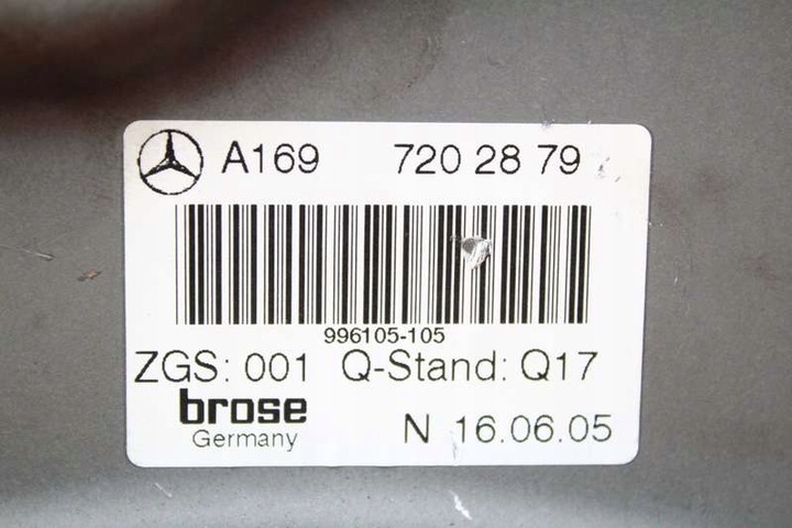 фото №5, Подъемник стекла правые перед a1697202879 a1698206826 mercedes b-klasa w245