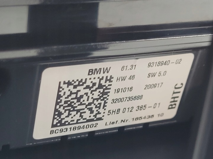 фото №8, Панель кондиционера консоль центральная mini clubman f54 eu 2.0d 9319017