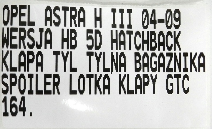 фото №10, Спойлер спойлер кришка багажника astra h iii gtc 5d