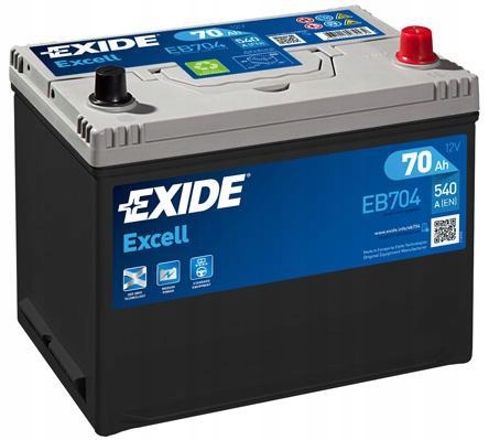 АКУМУЛЯТОР EXIDE EB704 EXCELL 12V 70AH 540A(EN) R+