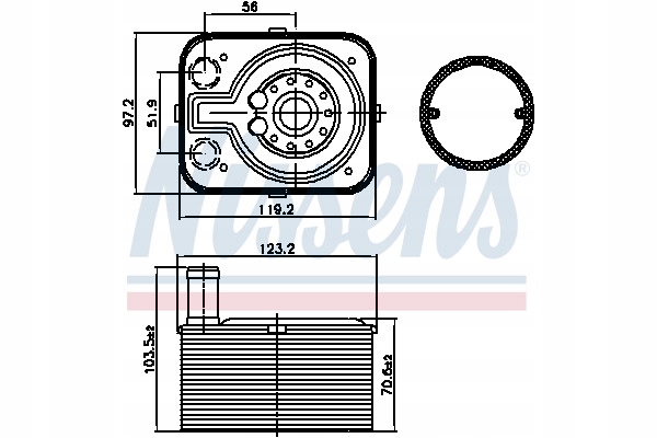 фото №2, Nissens 90655 радіаторів масла vw golf 03-
