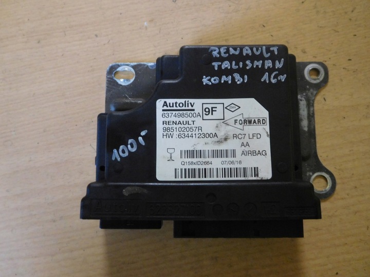 фото №1, Renault talisman 985102057r датчик модуль подушек