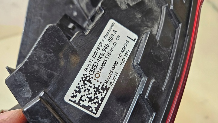 фото №8, Лампа ліва зад задня audi a6 c8 4k чорна 4k5945069a