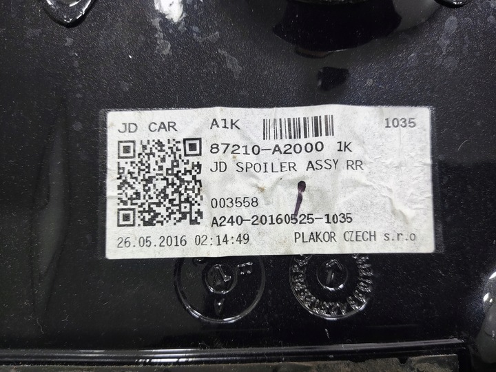 фото №6, Спойлер спойлер крышки зад задней свет сплав kia ceed ii 87211-a2000 2012-18