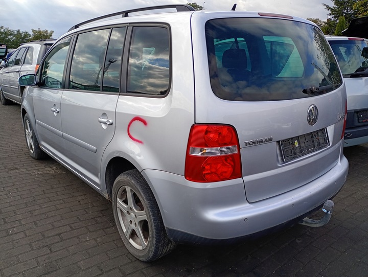 фото №7, Vw touran 1 i 03-10 бампер задний зад pdc код краски la7w