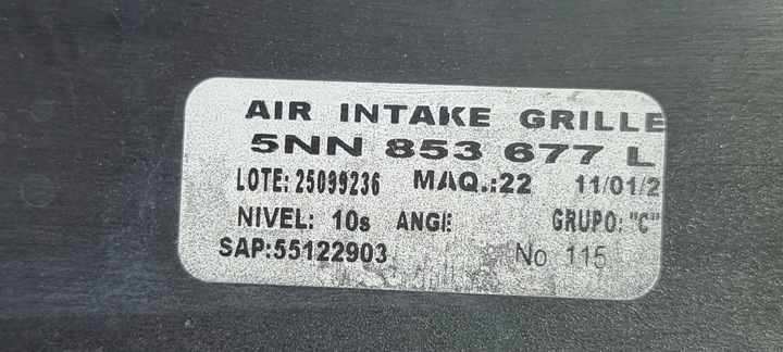 фото №15, Решітка бампера перед середня vw tiguan ii r-line рестайлінг allspace 5nn 21-24