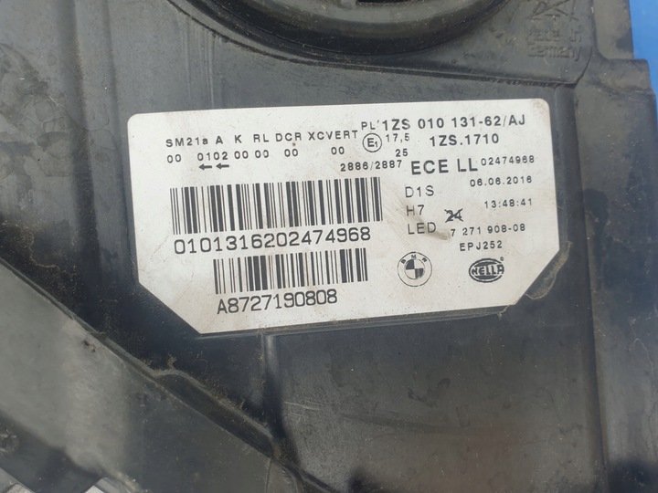 фото №14, Bmw f10 f11 рестайлінг лампа фара передня права