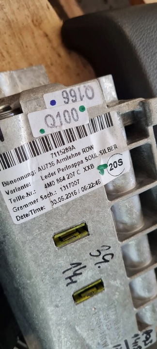 фото №14, Q7 4m ii підлокітник шкіра шкіряний sline 4m0864207c