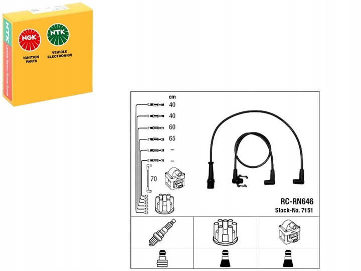 фото №1, Набір провід запалювання ngk