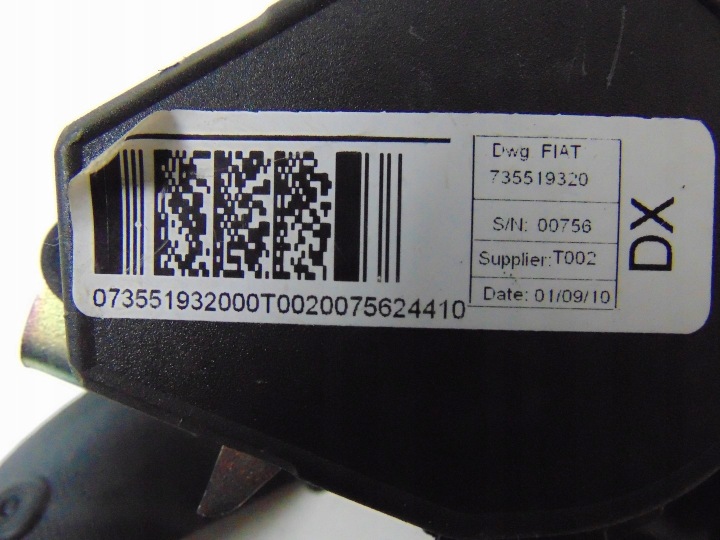 фото №8, Pas безопасности правое зад 3rząd fiat doblo ii 2010- 735519320
