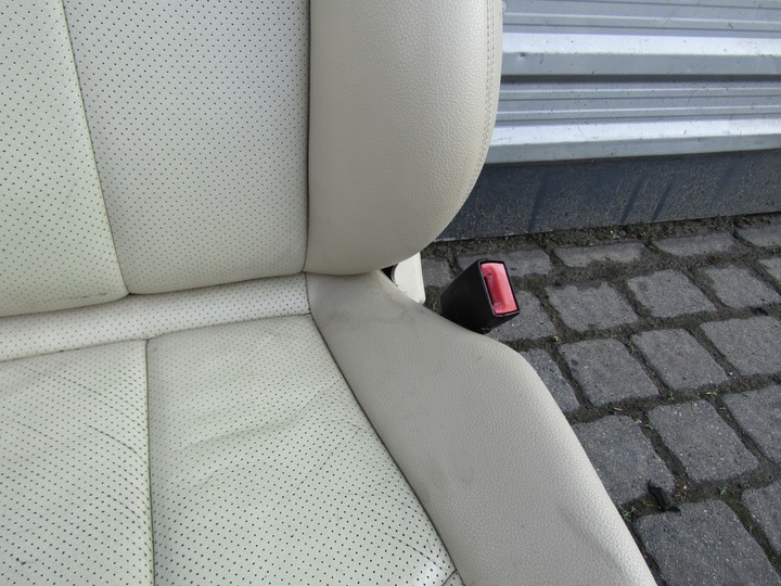 фото №8, 3 mercedes w211 02-06 сидіння праві пасажира європа шкіра кремовий