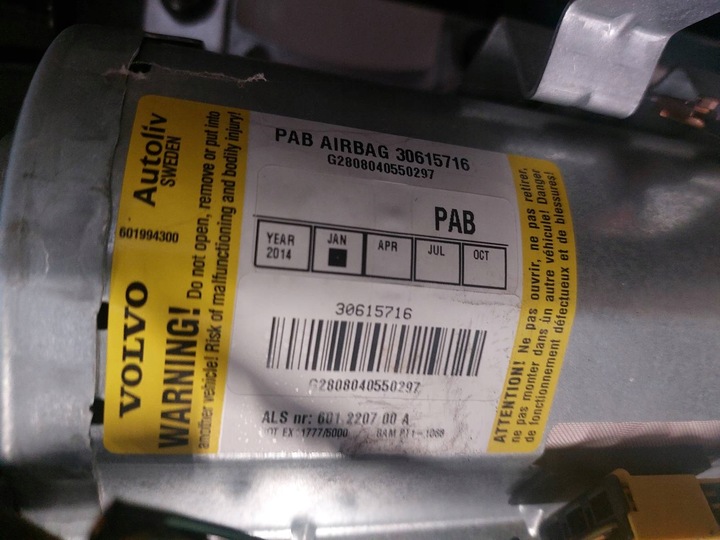 фото №14, Набор подушка безопасности postrzałowy капот volvo v50 i 8697679 30661789 30615716