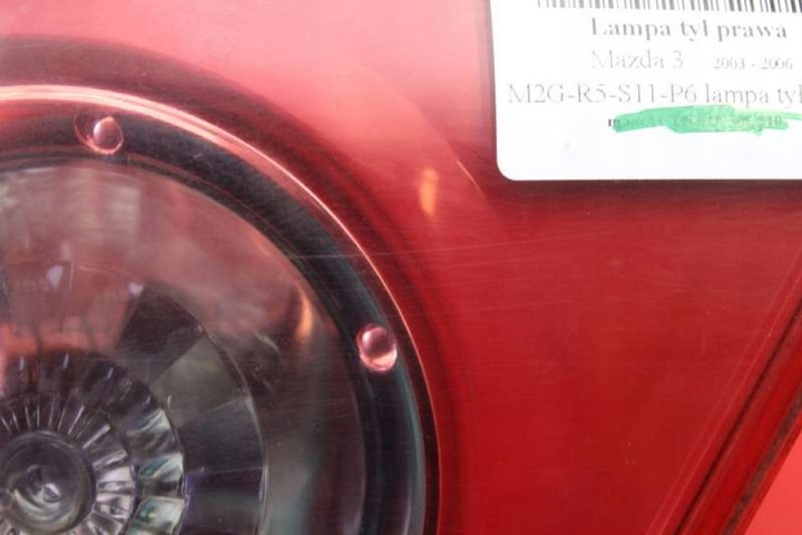 фото №7, Лампа права зад задня p2913r mazda 3 1 i bk 5d hb 03-06
