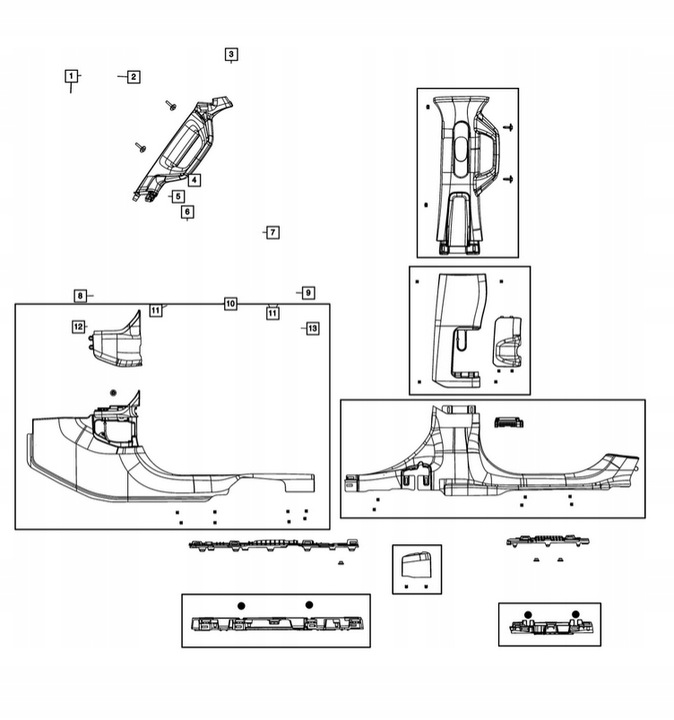 фото №5, Захист кронштейни ременя права jeep wrangler jl gladiator jt 6bw80tx7ab