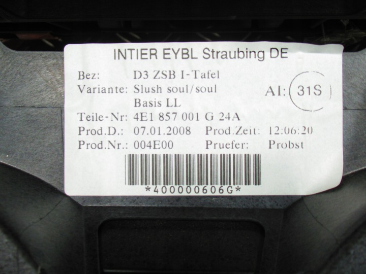фото №10, Audi a8 d3 торпедо консоль оригінал 4e1857001g 4e1857001g