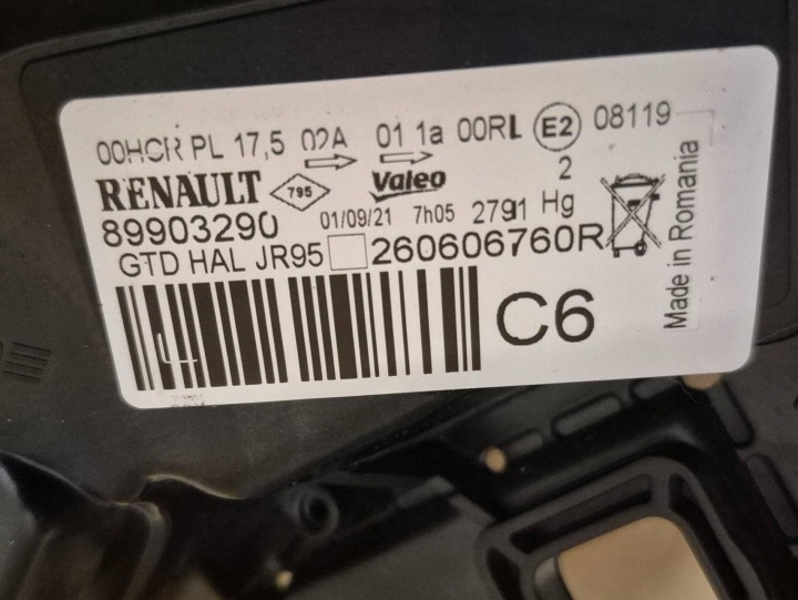 фото №10, Фара перед сторона ліва renault scenic iii - grand scenic 260606760r