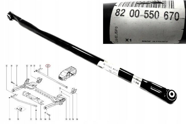 фото №1, Стержень стабилизатора зад trafic ii vivaro оригинал