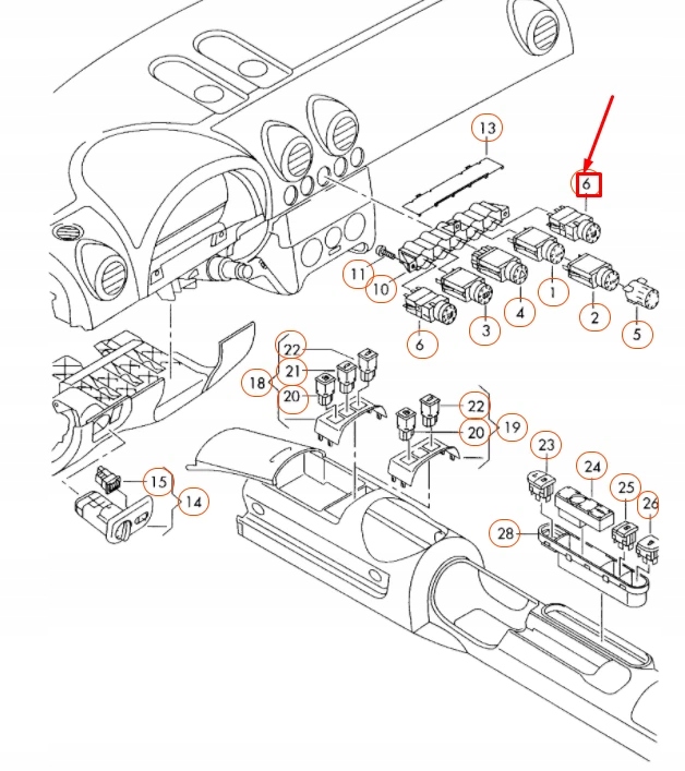 фото №11, Audi tt 8n переключатель обогрева передней сиденье 8n0963563bb98 oem