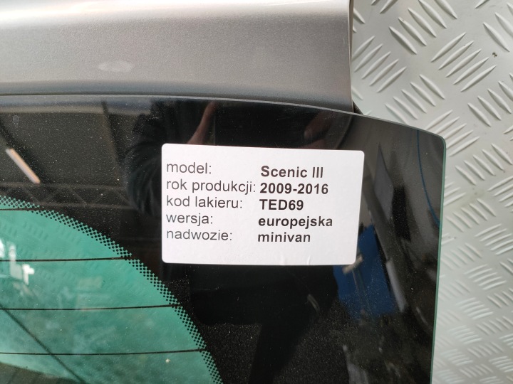 фото №9, Renault grand scenic iii 09-16 крышка задняя багажника зад ted69 oem номер