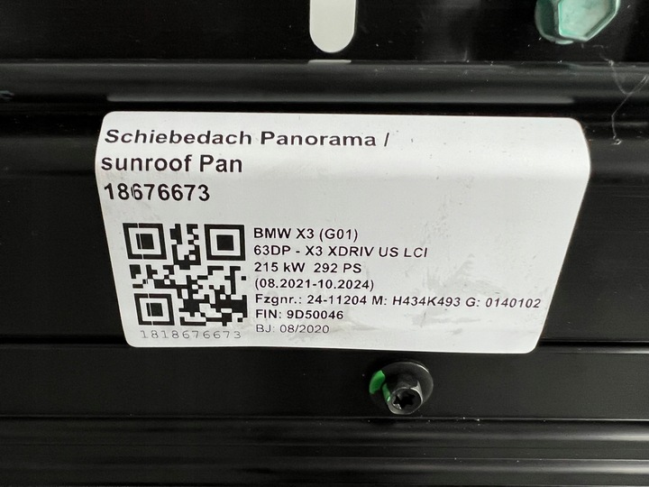 фото №8, Bmw x3 g01 lci рестайлинг панорама стеклянный крыша sunroof люк новый 8068911